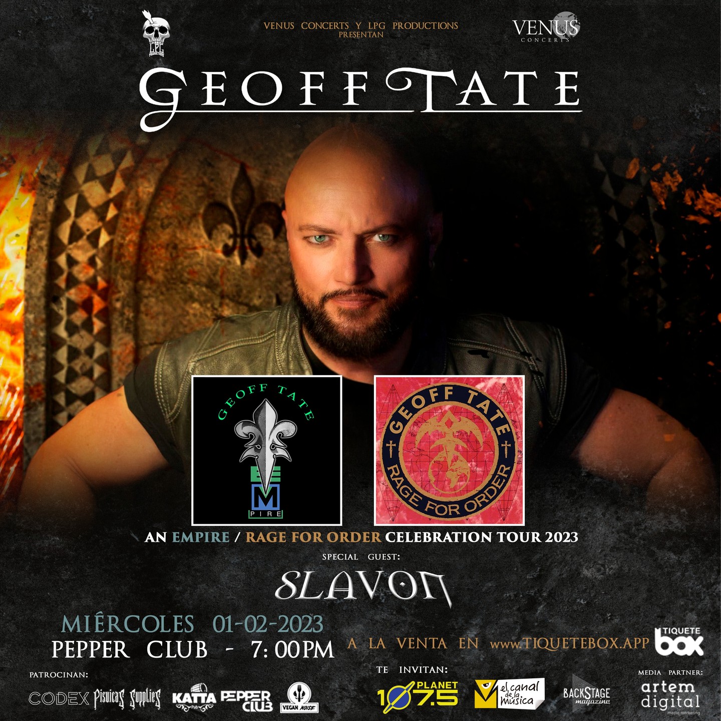 Geoff Tate viene con setlist de Lujo Crónica Rock